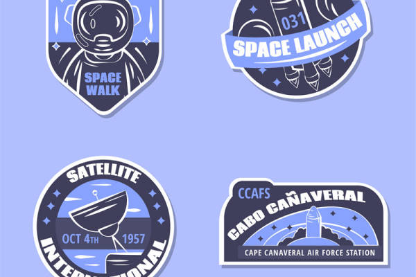 复古太空主题裁片印花，打造独特个性服装