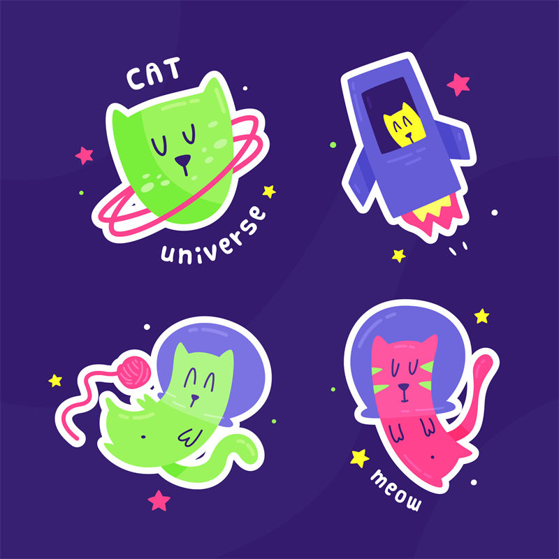 猫咪宇宙探险：创意裁片印花服装