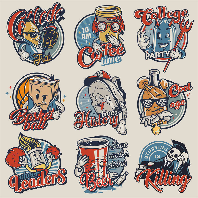 复古校园风裁片印花服装:个性与时尚的完美结合