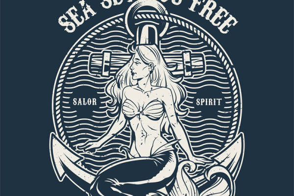 海浪与自由：复古风格服装印花设计