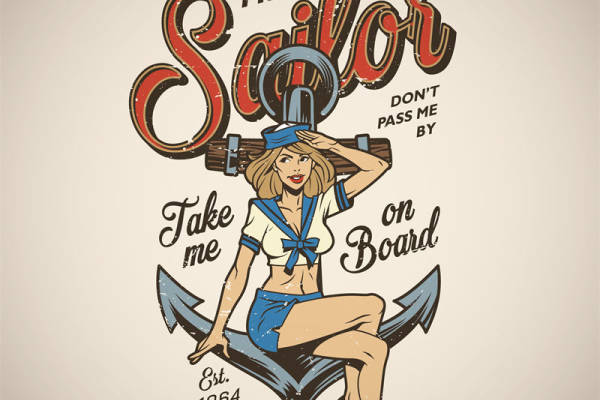 复古海魂女郎:服装印花设计,时尚与怀旧的完美结合