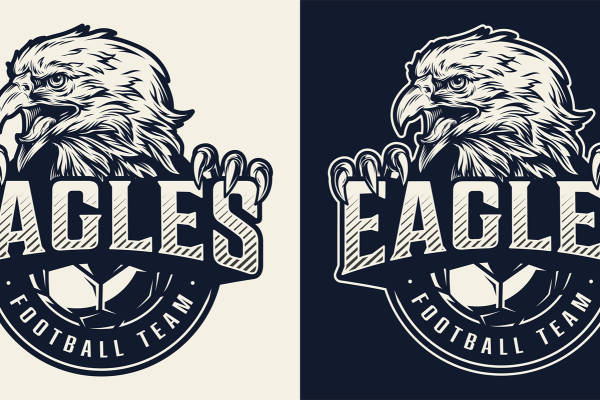 鹰头图案裁片印花:经典复古风格服装印花设计