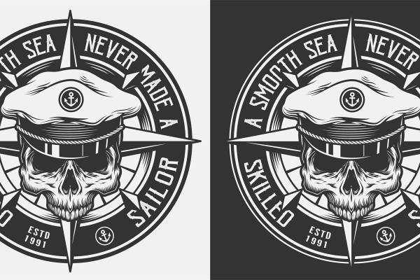 复古骷髅海魂：服装印花设计，时尚与历史的完美结合