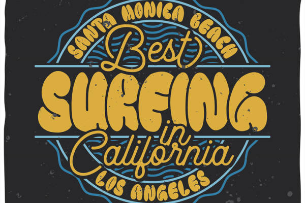复古风潮:加州海滩最佳冲浪印花服装裁片