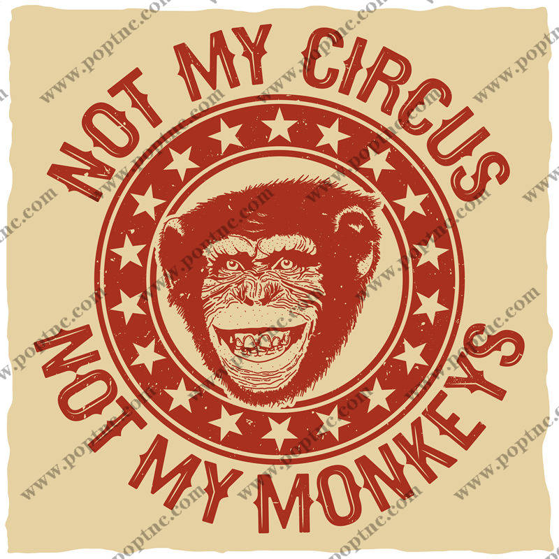 复古猴子头像裁片印花设计:独特服装印花解决方案