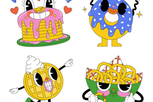 可爱卡通风格裁片印花：为你的服装增添趣味与活力