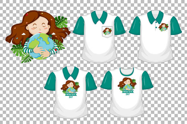 环保主题裁片印花：拥抱地球的绿色服装印花