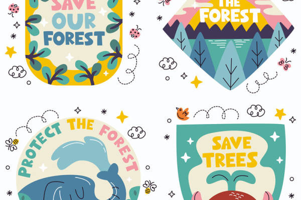 自然森林主题裁片印花，为您的服装增添自然之美