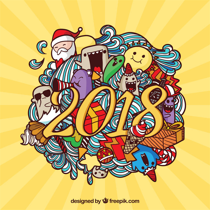 2018年创意手绘圣诞主题服装印花设计