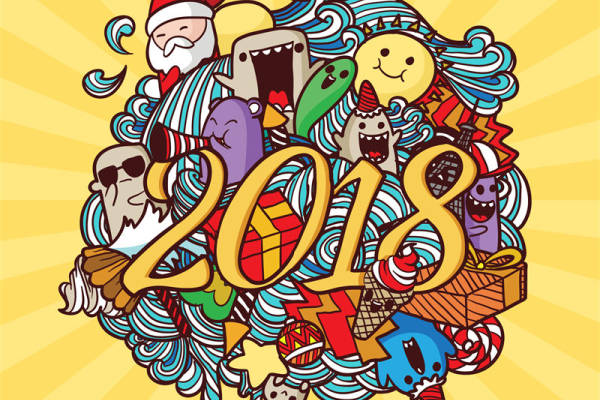 2018年创意手绘圣诞主题服装印花设计