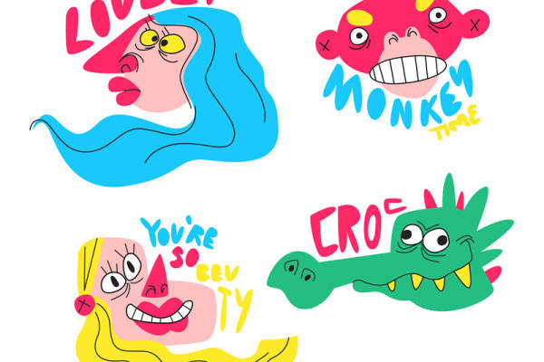 可爱卡通风格裁片印花，打造个性服装