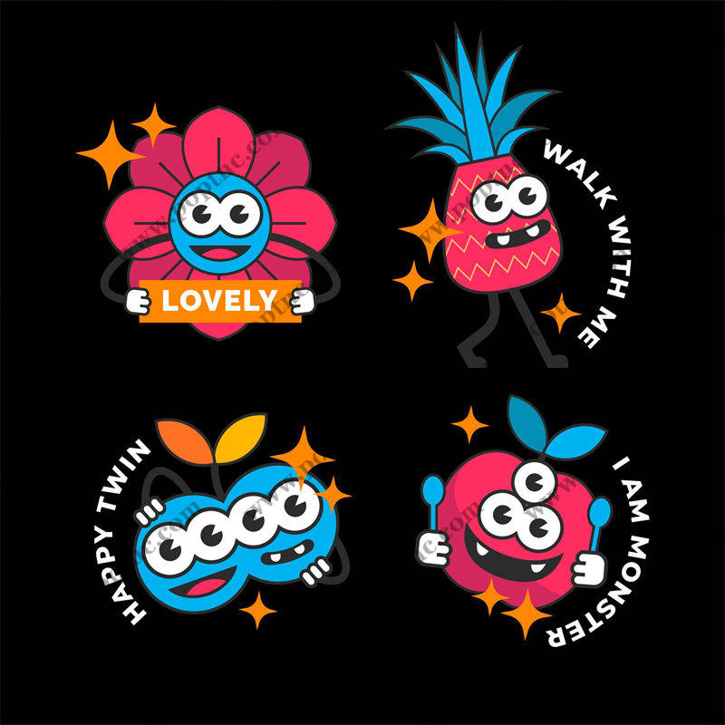 可爱花型裁片印花,为你的服装增添一抹生动色彩