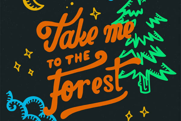 森林夜空下的浪漫裁片印花，打造个性化的服装