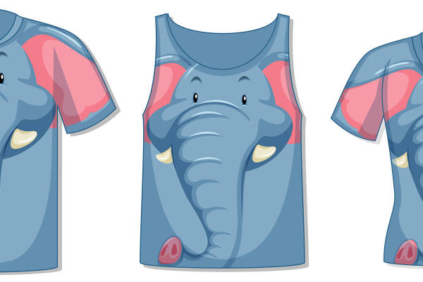 可爱大象裁片印花服装：时尚与童趣的完美结合