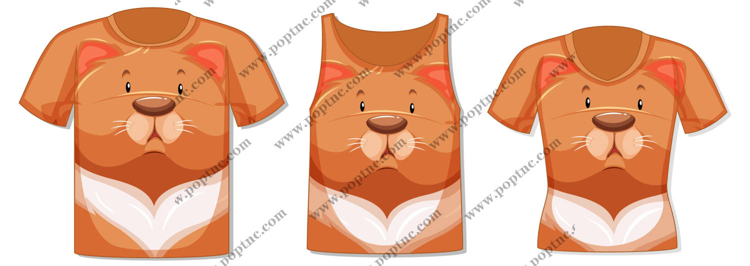 卡通动物图案裁片印花服装印花设计