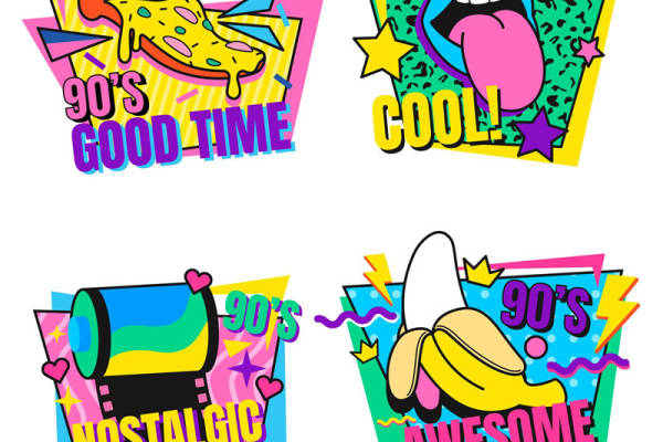 90年代复古风裁片印花服装：潮流与怀旧的完美结合