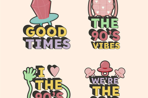 复古90年代风格裁片印花服装：怀旧与时尚的完美结合