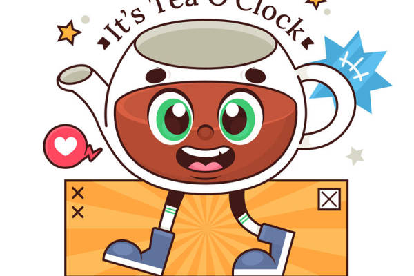 茶时印花:可爱茶壶图案服装印花设计