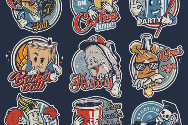 校园风创意服装印花设计：趣味十足的裁片印花