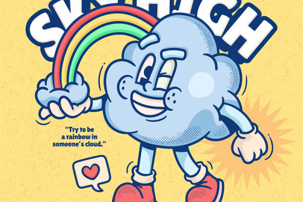 云朵彩虹裁片印花:点亮服装的彩虹梦