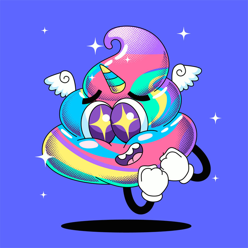 梦幻彩虹独角兽：时尚裁片印花服装设计
