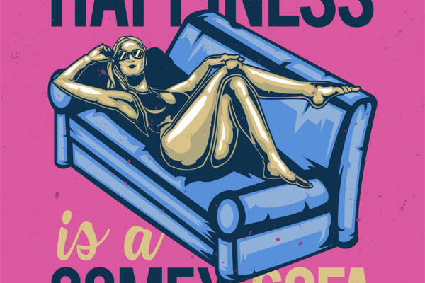 舒适沙发纹理：时尚裁片印花服装设计