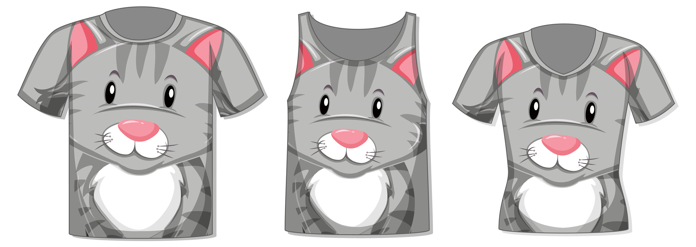 可爱猫咪裁片印花服装：萌趣设计，适合各种场合