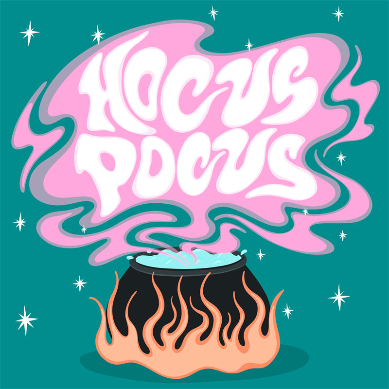 魔法迷雾：Hocus Pocus 裁片印花服装