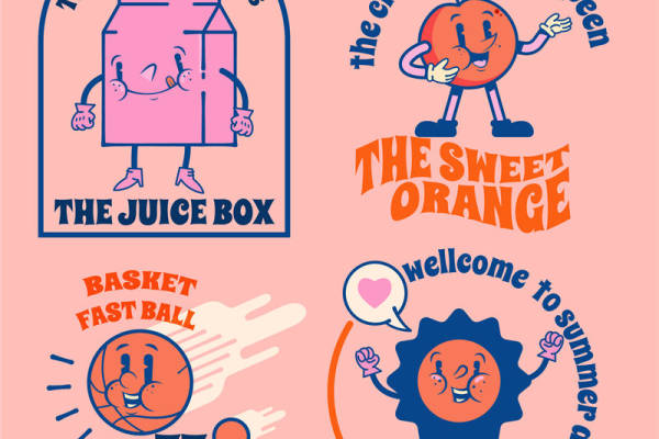 夏日甜美橙子果汁盒与阳光篮球梦印花服装