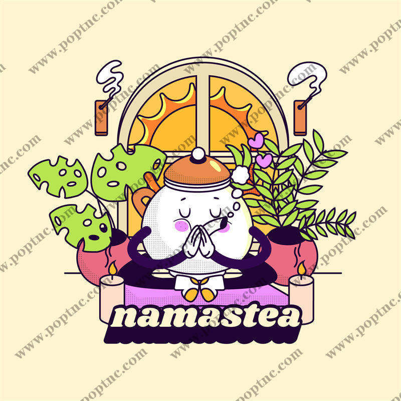 禅意茶香:茶壶瑜伽印花服装,适合瑜伽爱好者