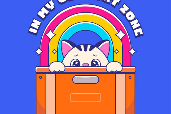 舒适猫头像裁片印花：为服装增添趣味与个性