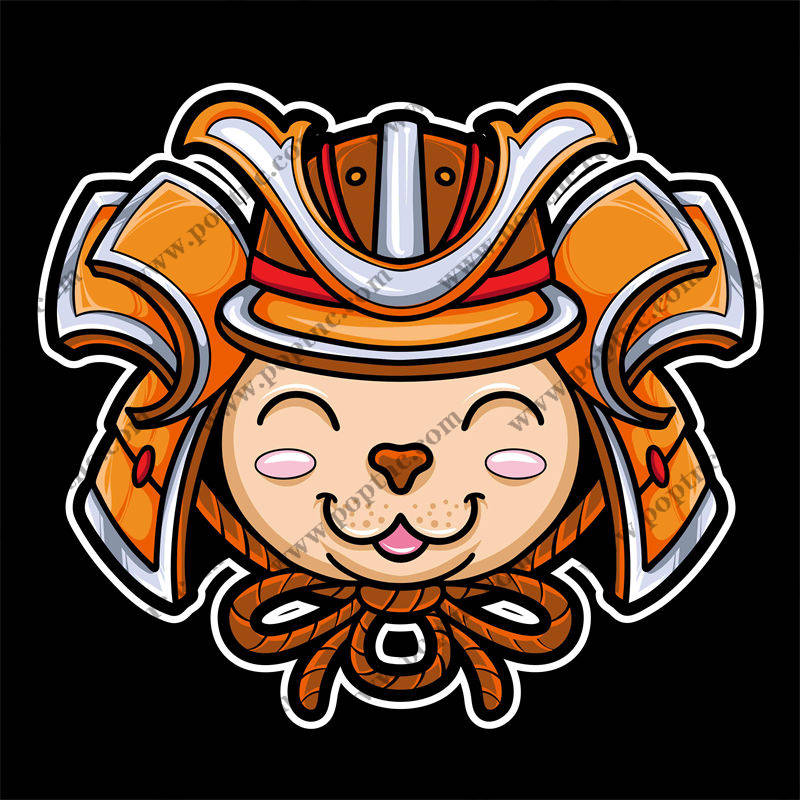 萌趣狮子头盔裁片印花服装印花设计