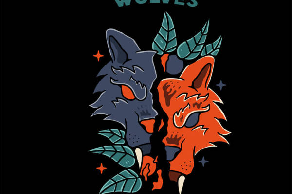 狼与森林：复古风格裁片印花服装