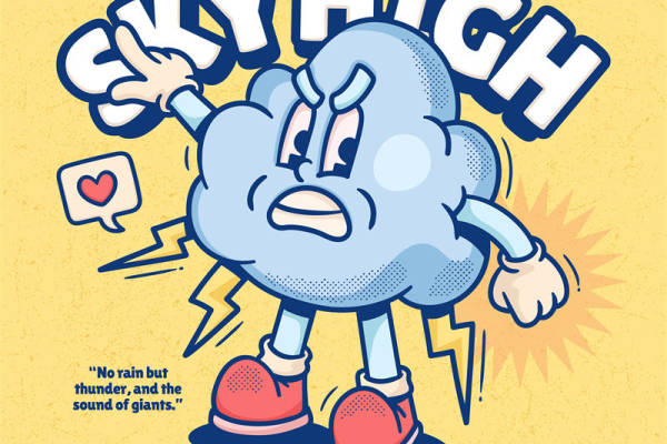 天高云淡，时尚裁片印花服装