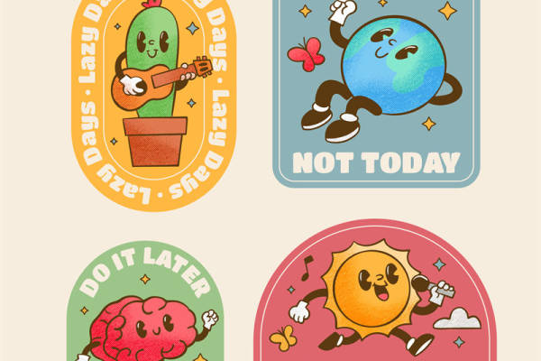 懒洋洋的周末：服装印花设计，轻松舒适，适合居家休闲