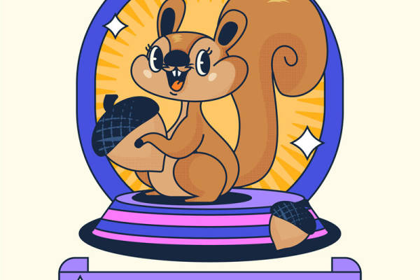 可爱松鼠裁片印花：打造个性服装的完美选择