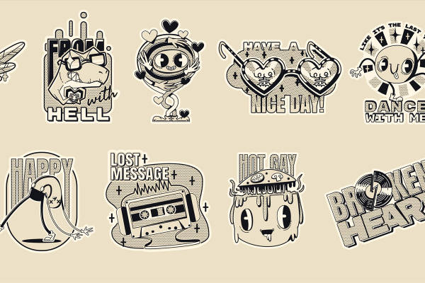 复古风裁片印花：个性服装印花设计