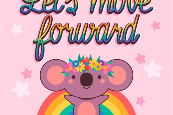 彩虹花环小熊：可爱裁片印花服装设计