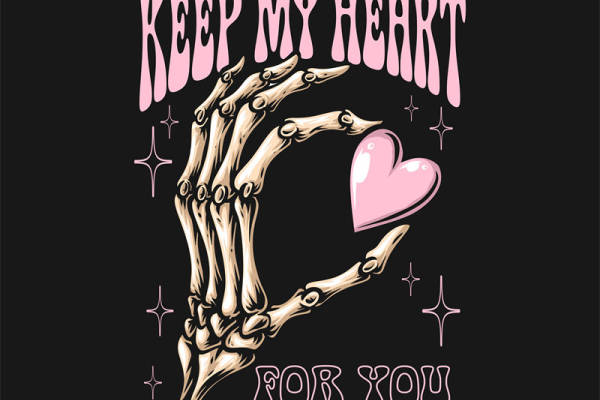 浪漫骨骼手心印花：裁片印花服装设计