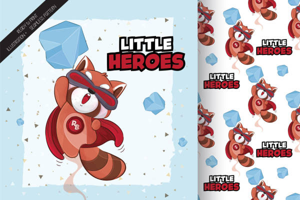 可爱小英雄裁片印花：为服装增添趣味与活力