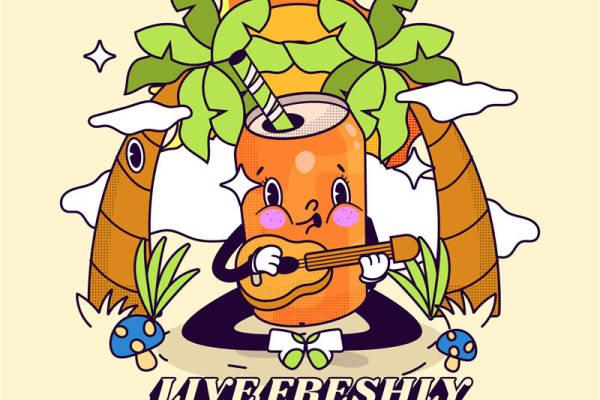 热带风情椰子树裁片印花服装印花