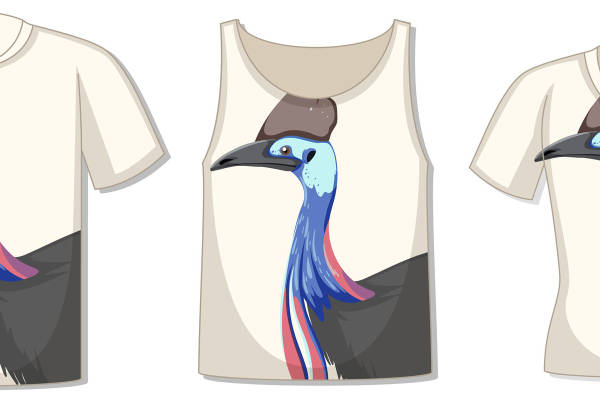 自然野趣:鸟类图案裁片印花服装设计