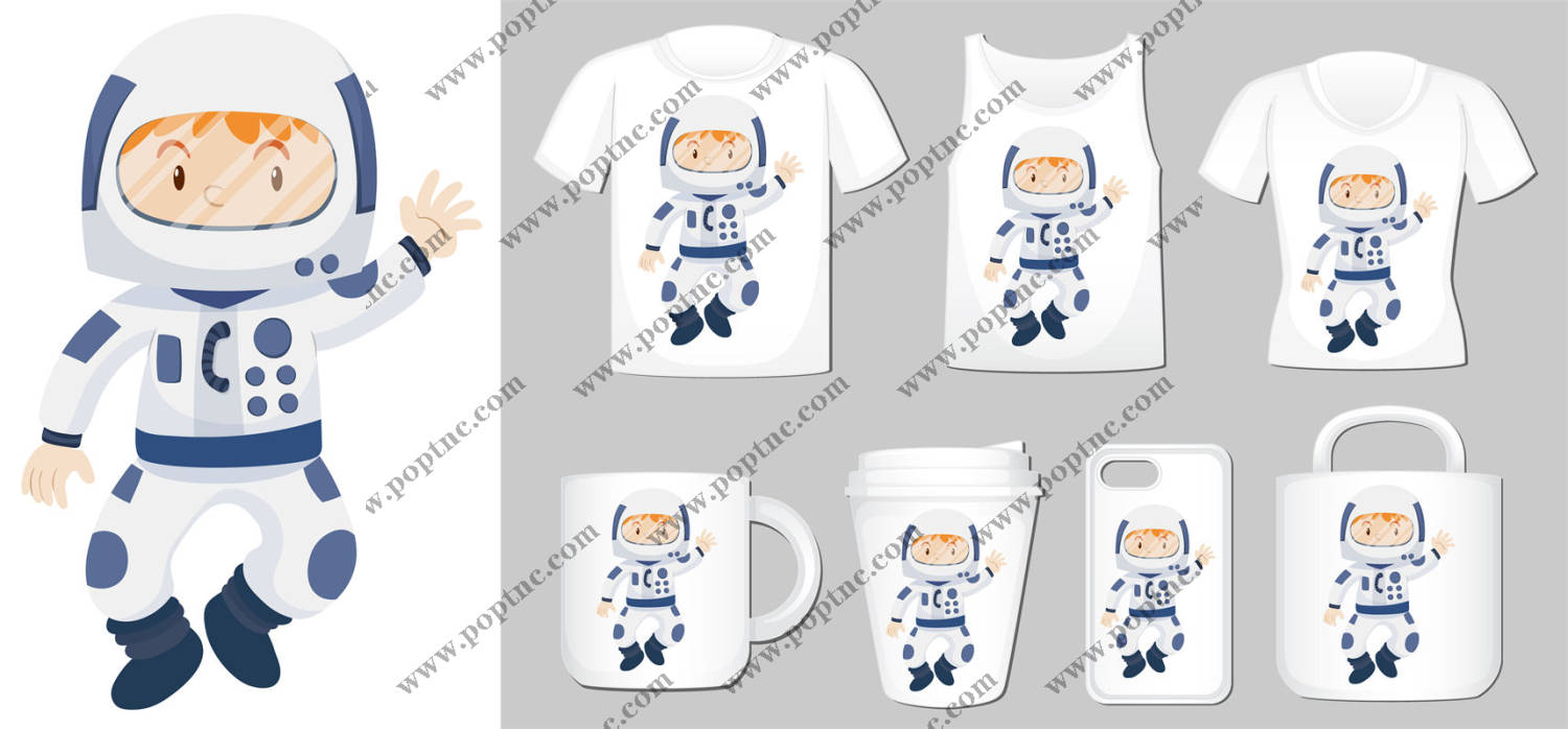 太空探险者:儿童宇航员裁片印花服装印花