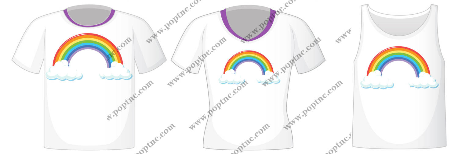 彩虹云朵裁片印花:打造个性时尚的服装印花作品