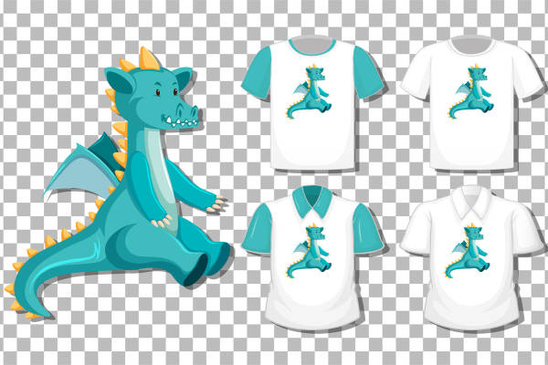 萌趣龙纹裁片印花，打造个性服装