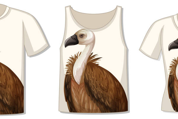 自然之美：鹰雕图案裁片印花服装设计