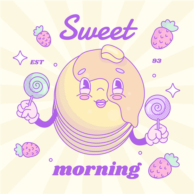 甜蜜早晨：可爱卡通风格裁片印花服装