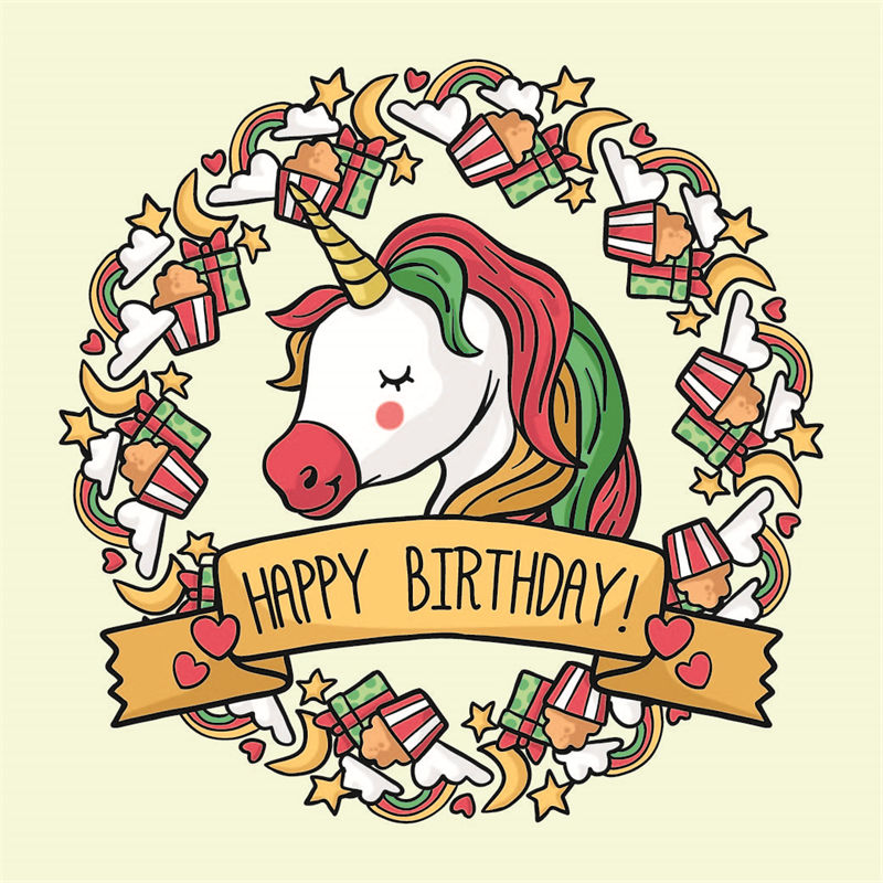 独角兽生日派对：可爱裁片印花服装设计