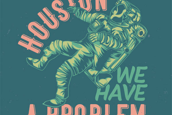 复古太空宇航员裁片印花服装设计