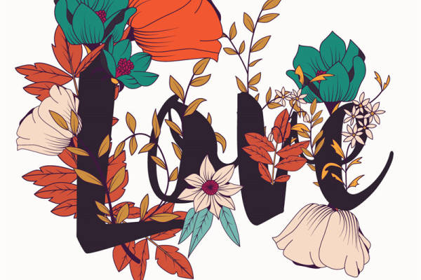 浪漫花语:LOVE花型裁片印花服装设计